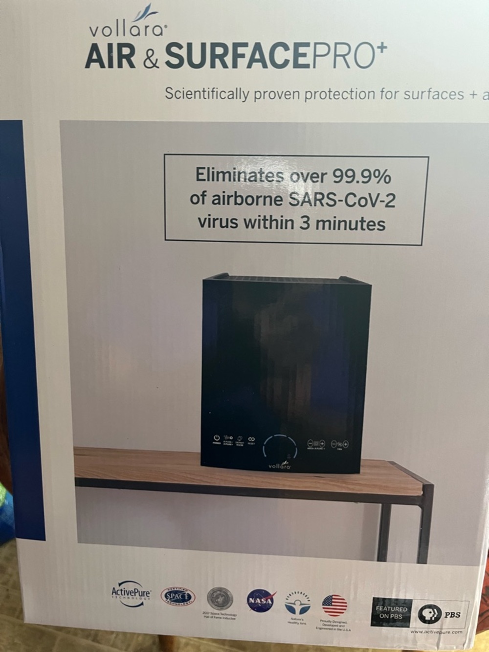 Vollara Air & Surface Pro+ Air Purifier - Black